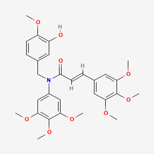 molecular formula C29H33NO9 B12375358 (E)-N-[(3-hydroxy-4-methoxyphenyl)methyl]-N,3-bis(3,4,5-trimethoxyphenyl)prop-2-enamide 