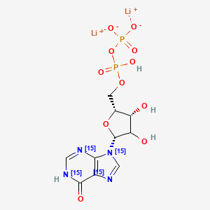 molecular formula C10H12Li2N4O11P2 B12375371 dilithium;[[(2R,3R,5R)-3,4-dihydroxy-5-(6-oxo-1H-purin-9-yl)oxolan-2-yl]methoxy-hydroxyphosphoryl] phosphate 