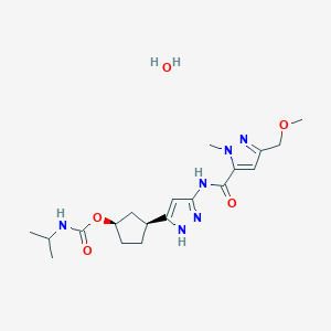 molecular formula C19H30N6O5 B12375396 Tagtociclib (hydrate) CAS No. 2733575-91-0