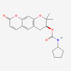 [(3S)-2,2-dimethyl-8-oxo-3,4-dihydropyrano[3,2-g]chromen-3-yl] N-cyclopentylcarbamate