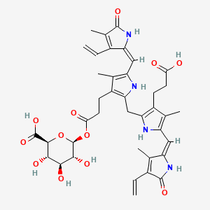 molecular formula C39H44N4O12 B1237541 Mono(glucosyluronic acid)bilirubin 