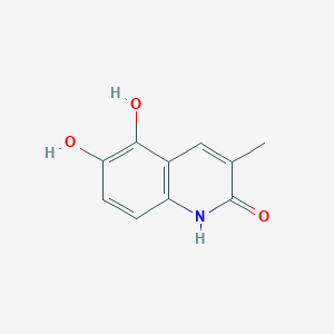 molecular formula C10H9NO3 B1237542 5,6-dihydroxy-3-methylquinolin-2(1H)-one 