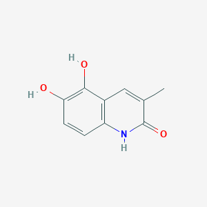 molecular formula C10H9NO3 B1237542 5,6-二羟基-3-甲基喹啉-2(1H)-酮 