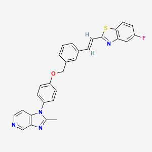 (E)-5-Fluoro-2-(3-((4-(2-methyl-1H-imidazo[4,5-c]pyridin-1-yl)phenoxy)methyl)styryl)benzo[d]thiazole