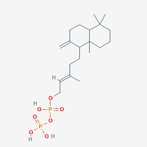 molecular formula C20H36O7P2 B1237545 [(E)-5-(5,5,8a-三甲基-2-甲亚基-3,4,4a,6,7,8-六氢-1H-萘-1-基)-3-甲基戊-2-烯基]膦酸氢磷酸酯 