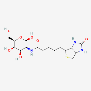 molecular formula C16H27N3O7S B12375563 Mannosamine-biotin adduct 