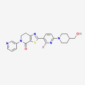 2-[2-Fluoro-6-[4-(hydroxymethyl)piperidin-1-yl]pyridin-3-yl]-5-pyridin-3-yl-6,7-dihydro-[1,3]thiazolo[5,4-c]pyridin-4-one