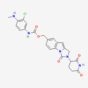 [2-(2,6-dioxopiperidin-3-yl)-1-oxo-3H-imidazo[1,5-a]indol-6-yl]methyl N-[3-chloro-4-(methylamino)phenyl]carbamate