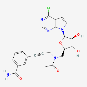 3-[3-[acetyl-[[(2R,4S,5R)-5-(4-chloropyrrolo[2,3-d]pyrimidin-7-yl)-3,4-dihydroxyoxolan-2-yl]methyl]amino]prop-1-ynyl]benzamide