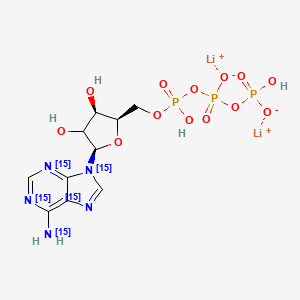 molecular formula C10H14Li2N5O13P3 B12375612 ATP-15N5 (dilithium) 