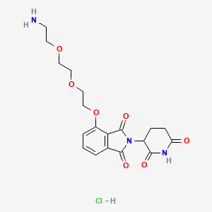 molecular formula C19H24ClN3O7 B12375627 Thalidomide-PEG3-NH2 (hydrochloride) 