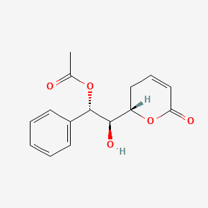 [(1S,2R)-2-hydroxy-2-[(2S)-6-oxo-2,3-dihydropyran-2-yl]-1-phenylethyl] acetate