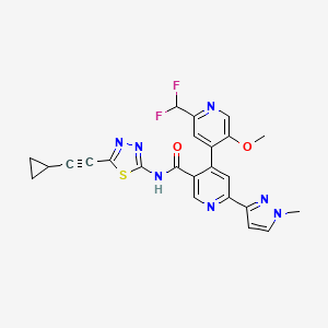 N-[5-(2-cyclopropylethynyl)-1,3,4-thiadiazol-2-yl]-4-[2-(difluoromethyl)-5-methoxypyridin-4-yl]-6-(1-methylpyrazol-3-yl)pyridine-3-carboxamide