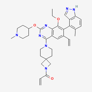 1-[7-[6-ethenyl-8-ethoxy-7-(5-methyl-1H-indazol-4-yl)-2-(1-methylpiperidin-4-yl)oxyquinazolin-4-yl]-2,7-diazaspiro[3.5]nonan-2-yl]prop-2-en-1-one