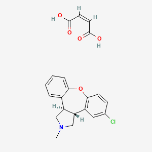 molecular formula C21H20ClNO5 B1237574 (R,R)-阿森那平马来酸盐 