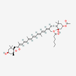 molecular formula C48H68O8 B1237575 19'-Hexanoyloxyfucoxanthin CAS No. 60147-85-5