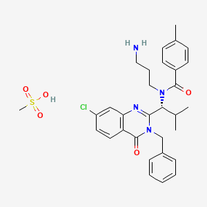 molecular formula C31H37ClN4O5S B1237580 艾斯匹尼布甲磺酸盐 CAS No. 514820-03-2