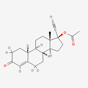 [(8R,9S,10R,13S,14S,17R)-2,2,4,6,6,10-hexadeuterio-17-ethynyl-13-methyl-3-oxo-7,8,9,11,12,14,15,16-octahydro-1H-cyclopenta[a]phenanthren-17-yl] acetate