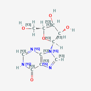 molecular formula C10H12N4O5 B12375981 Inosine-13C10,15N4 