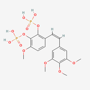 molecular formula C18H22O12P2 B1237599 Combretastatin A-1 bis(phosphate) CAS No. 288847-35-8