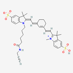 (2Z)-3,3-dimethyl-1-[6-oxo-6-(prop-2-ynylamino)hexyl]-2-[(2E)-2-[3-[(E)-2-(1,3,3-trimethyl-5-sulfoindol-1-ium-2-yl)ethenyl]cyclohex-2-en-1-ylidene]ethylidene]indole-5-sulfonate