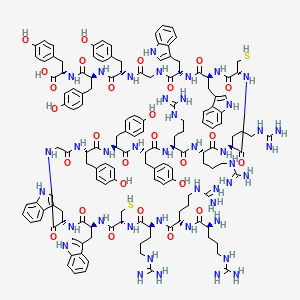 molecular formula C144H184N42O27S2 B12376124 H-Arg-Arg-Arg-Cys-Trp-Trp-Gly-Tyr-Tyr-Tyr-Arg-Arg-Arg-Cys-Trp-Trp-Gly-Tyr-Tyr-Tyr-OH 