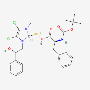 molecular formula C26H32AuCl2N3O5 B12376159 AuM1Phe 