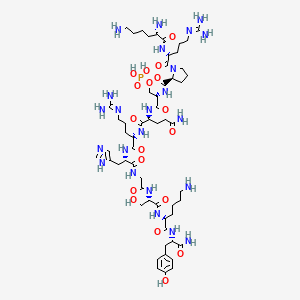 molecular formula C57H96N23O18P B12376168 KRPpSQRHGSKY-NH2 