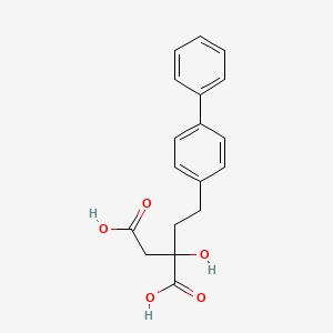 molecular formula C18H18O5 B12376179 2-Hydroxy-2-[2-(4-phenylphenyl)ethyl]butanedioic acid 