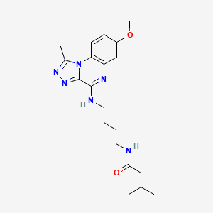 molecular formula C20H28N6O2 B12376189 N-[4-[(7-methoxy-1-methyl-[1,2,4]triazolo[4,3-a]quinoxalin-4-yl)amino]butyl]-3-methylbutanamide 