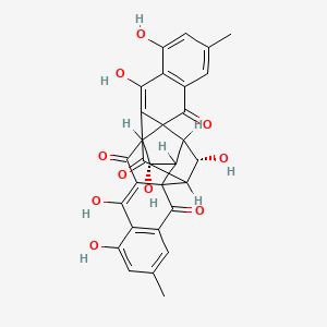 molecular formula C30H22O10 B1237619 Rugulosine 