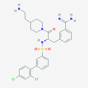 3-[(2s)-3-[4-(2-Aminoethyl)piperidin-1-Yl]-2-{[(2',4'-Dichlorobiphenyl-3-Yl)sulfonyl]amino}-3-Oxopropyl]benzenecarboximidamide