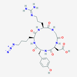 molecular formula C27H39N11O8 B12376242 Cyclo(Arg-Gly-Asp-D-Tyr-|A-azido-Nle) 