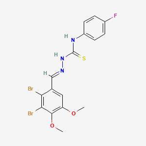 1-[(E)-(2,3-dibromo-4,5-dimethoxyphenyl)methylideneamino]-3-(4-fluorophenyl)thiourea