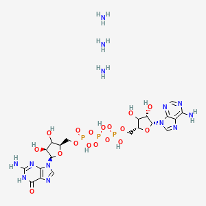 molecular formula C20H36N13O17P3 B12376269 Guanosine 5'-triphosphate-5'-adenosine (triammonium) 