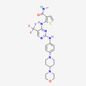 molecular formula C26H30F3N7O2S B12376286 FGFR1 inhibitor-10 