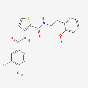 molecular formula C21H19ClN2O4S B12376290 3-(3-Chloro-4-hydroxybenzamido)-N-(2-methoxyphenethyl)thiophene-2-carboxamide 