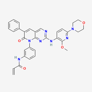 N-[3-[2-[(2-methoxy-6-morpholin-4-ylpyridin-3-yl)amino]-7-oxo-6-phenylpyrido[2,3-d]pyrimidin-8-yl]phenyl]prop-2-enamide