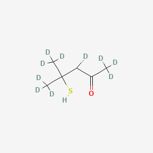 molecular formula C6H12OS B12376343 4-Mercapto-4-methyl-2-pentanone-d10 