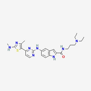 molecular formula C25H32N8OS B12376426 Nur77 antagonist 1 