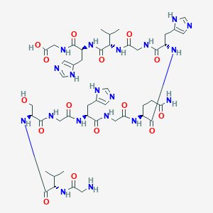 molecular formula C46H69N19O15 B12376456 H-Gly-Val-Ser-Gly-His-Gly-Gln-His-Gly-Val-His-Gly-OH 