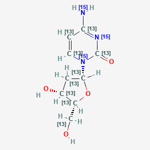 molecular formula C9H13N3O4 B12376466 2'-Deoxycytidine-13C9,15N3 