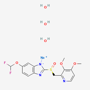 molecular formula C16H20F2N3NaO7S B12376470 S-Pantoprazole sodium trihydrate CAS No. 1416988-58-3