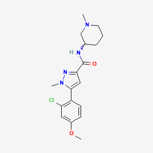 molecular formula C18H23ClN4O2 B12376479 5-(2-chloro-4-methoxyphenyl)-1-methyl-N-[(3S)-1-methylpiperidin-3-yl]pyrazole-3-carboxamide 