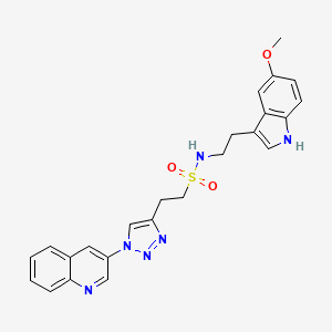 N-[2-(5-methoxy-1H-indol-3-yl)ethyl]-2-(1-quinolin-3-yltriazol-4-yl)ethanesulfonamide