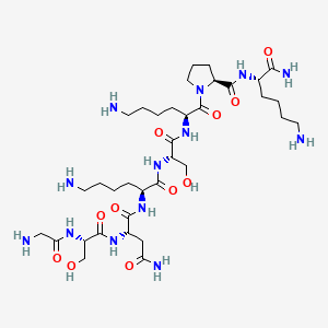 molecular formula C35H65N13O11 B12376507 Gsnkskpk-NH2 