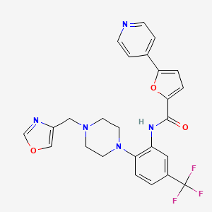 molecular formula C25H22F3N5O3 B12376512 Antiangiogenic agent 5 