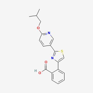 2-[2-[6-(2-Methylpropoxy)pyridin-3-yl]-1,3-thiazol-4-yl]benzoic acid