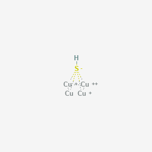 molecular formula Cu4HS+3 B1237652 mu4-sulfido-quadro-tetracopper(4Cu--Cu)(3+) 