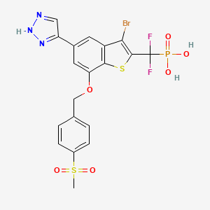 molecular formula C19H15BrF2N3O6PS2 B12376523 Anticancer agent 143 